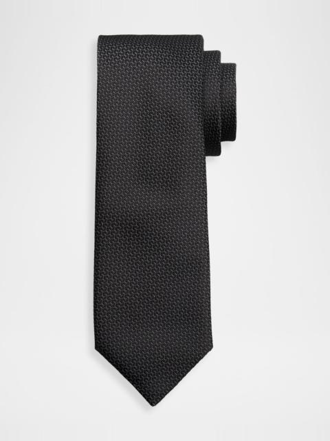 Men & apos;s Tonal Jacquard Silk Tie