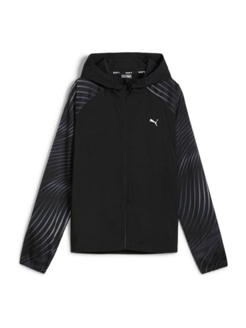 (WMNS) PUMA Favourite Velocity Printed Woven Running Jacket 'Black' 524035-82