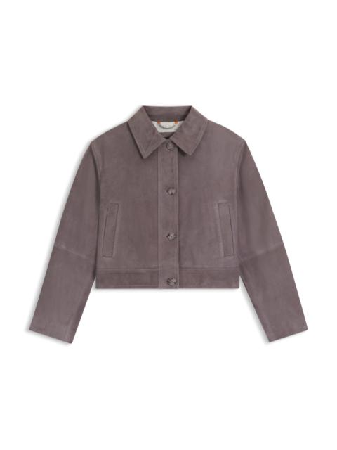 SUEDE JACKET IN A TRUCKER STYLE