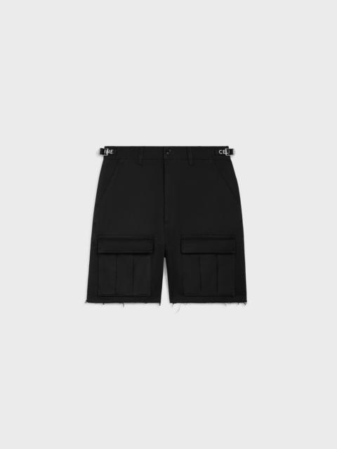 celine cargo shorts in cotton