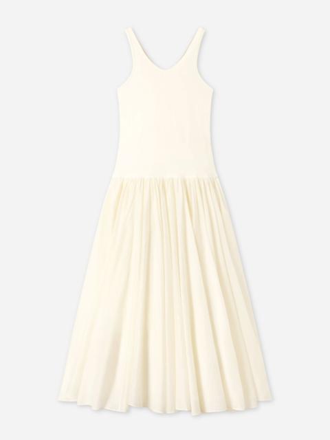 Crinoline Double Layer Dress in Cotton Silk Voile