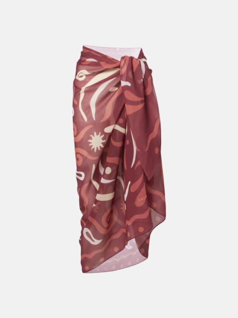 Luana printed beach cover-up