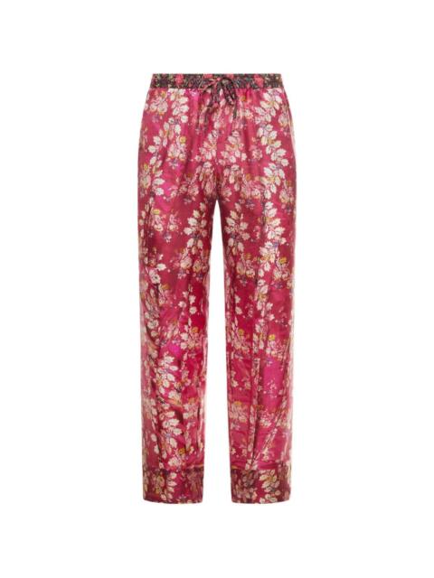 Aloe floral-pattern straight-leg trousers