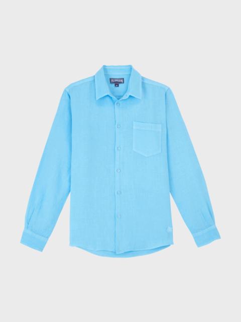 MEN LINEN SHIRT SOLID