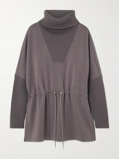 Suffolk Ribbed-knit And Doublesoft Jersey Turtleneck Sweatshirt