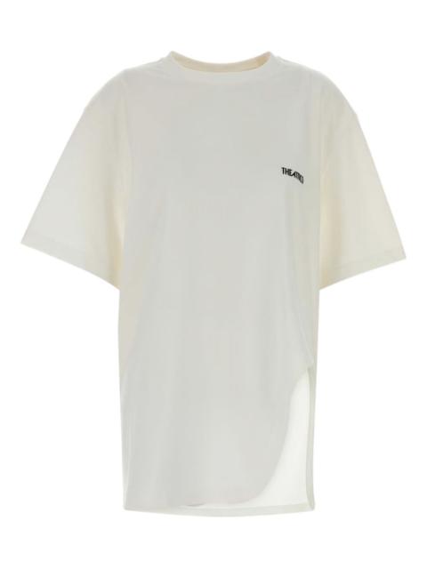 slit crew-neck T-shirt