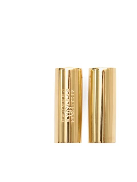 logo-engraved earrings