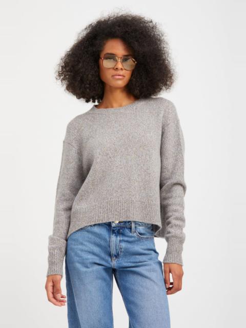 HEATHER GREY CASHMERE CHARLIE SWEATER