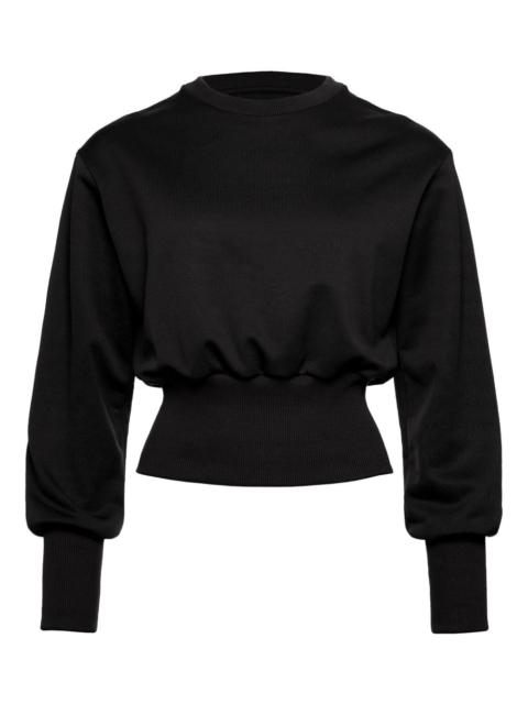 banded cuffed sweatshirt