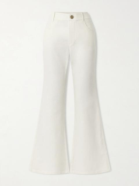 Bunny Silk-twill Flared Pants