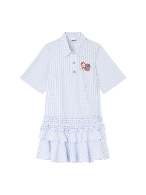 Check Cotton Polo Dress