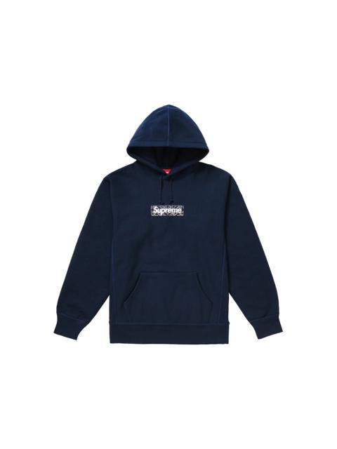 Supreme Bandana Box Logo Hooded Sweatshirt Navy