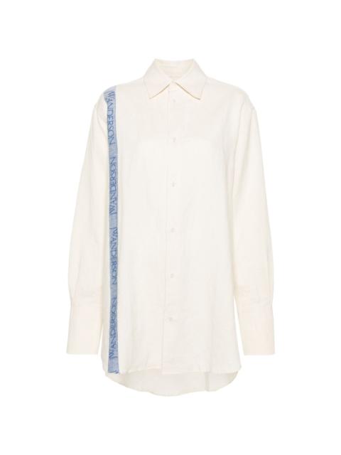 logo-stripe cotton blend shirt