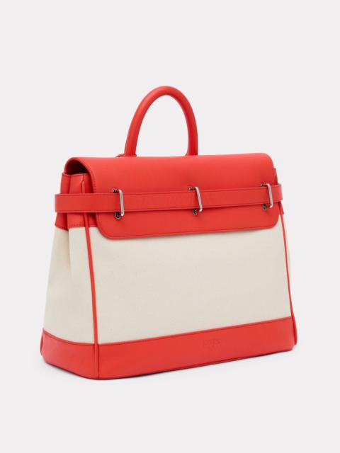'KENZO Holdall' bag in canvas and leather