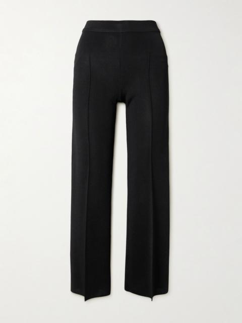 Kick knitted straight-leg pants Black