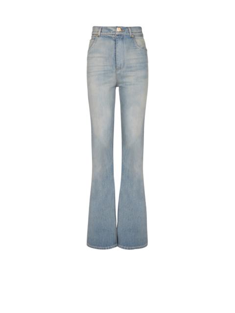 Flared-fit denim jeans