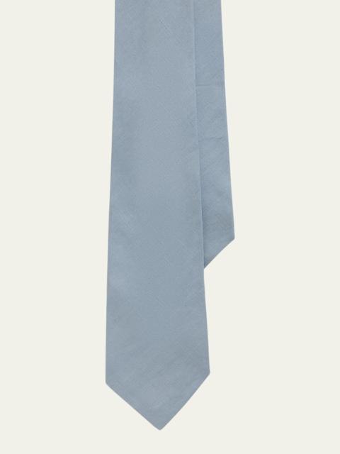 Men's Silk-Linen Textured Tie