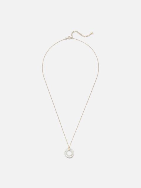 14kt gold pendant necklace with mother-of-pearl