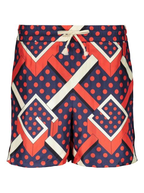 G dot labyrinth print shorts