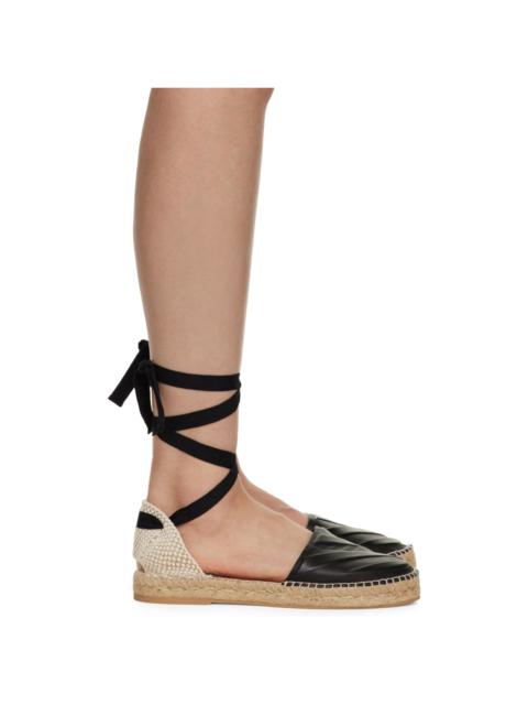 Black & Beige Diag Espadrilles