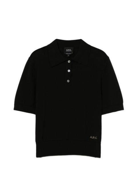 logo-embroidered polo top