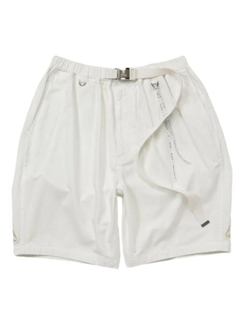 skull-embellished belted cargo shorts