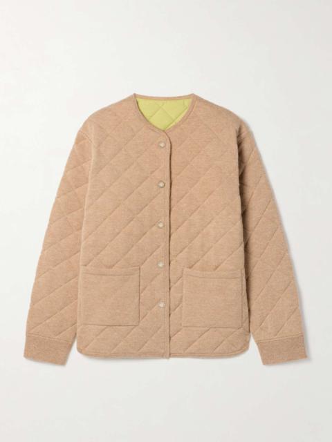 Quilted wool and cashmere-blend jacket