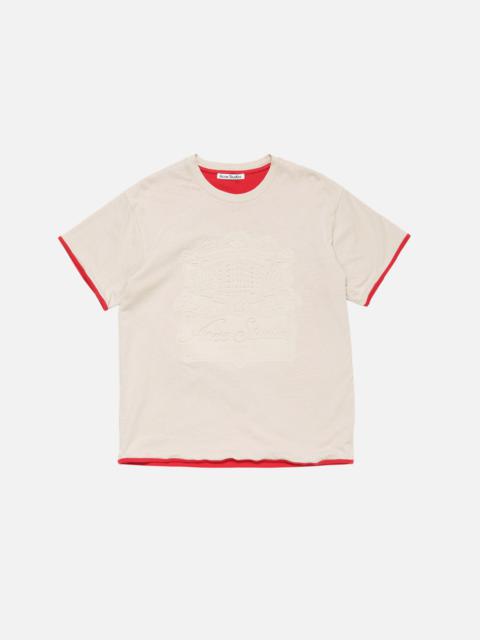 Embossed logo t-shirt - White/red