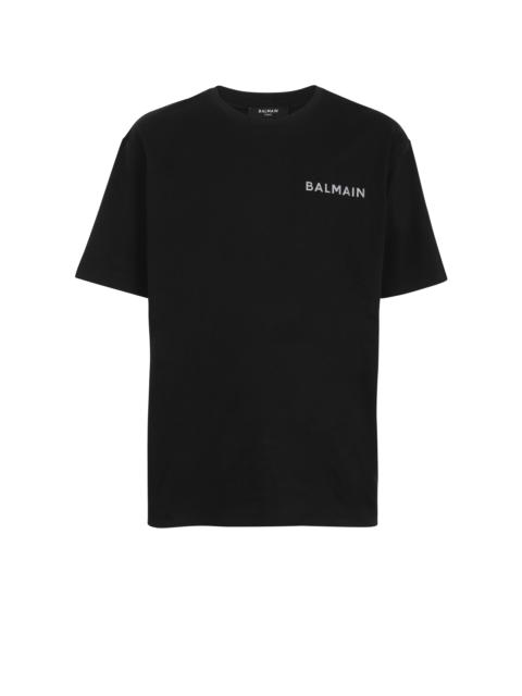 Cotton T-shirt with small Balmain Paris logo