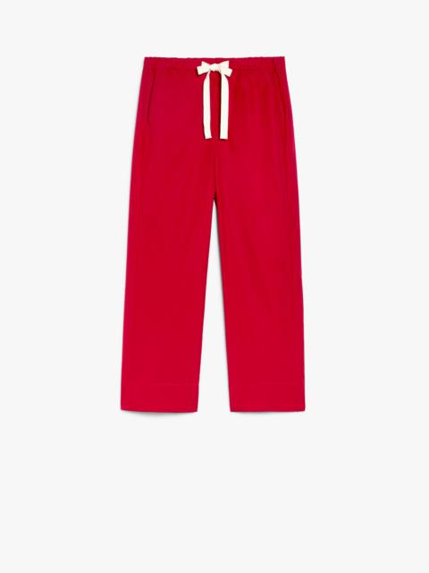ARGENTO Poplin drawstring trousers