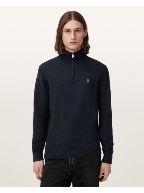 KILBURN ZIP FUNNEL NECK RAMSKULL SWEATER