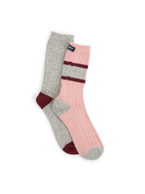 Ladies 2-pack Yarn Boot Socks