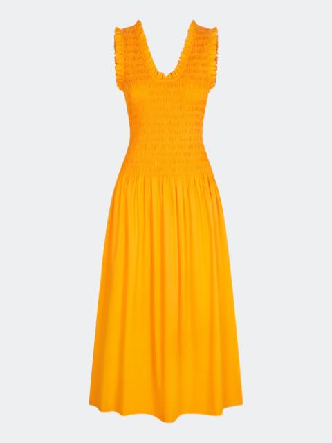 Zini Poplin Dress in Sherbet Orange