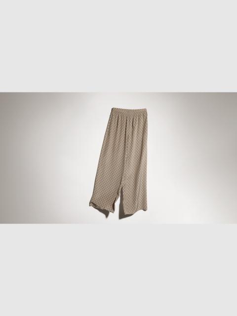 Printed silk leisure pants