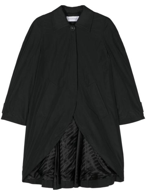 Godet taffeta trench coat