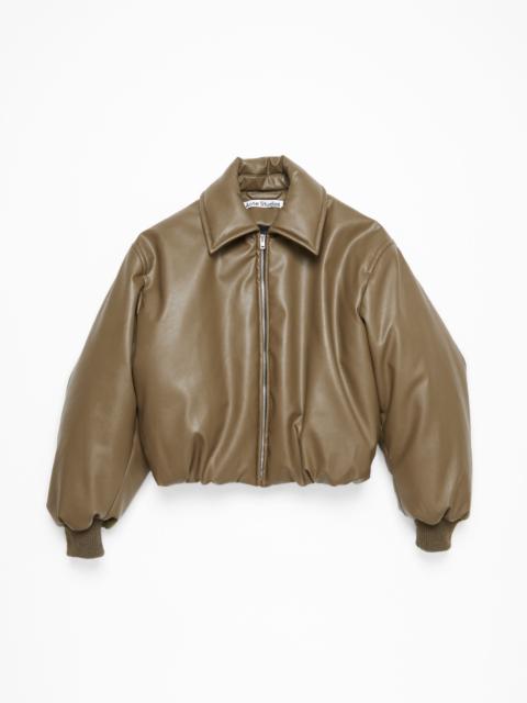 Coated bomber jacket - Khaki green