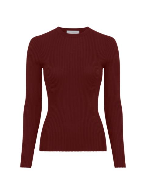 Browning Knit Sweater in Burnt Sienna Cashmere Silk