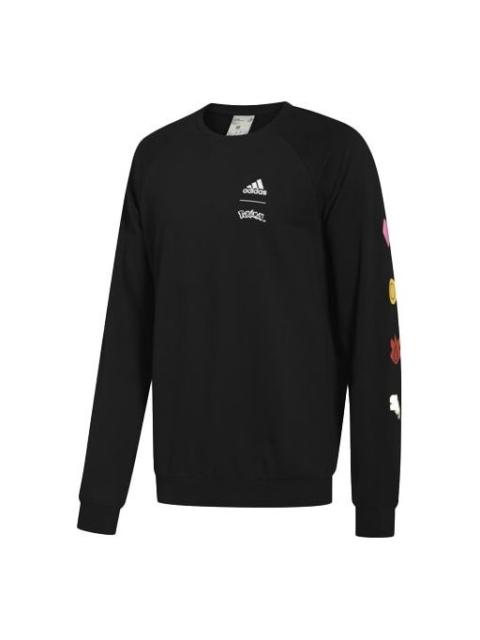 adidas x POKEMON Crossover Printing Sports Training Pullover Black GN2999