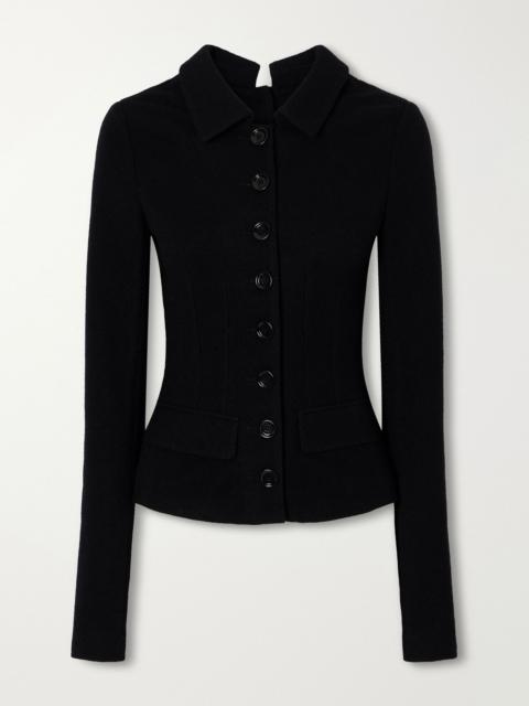 Darted wool-felt jacket Black