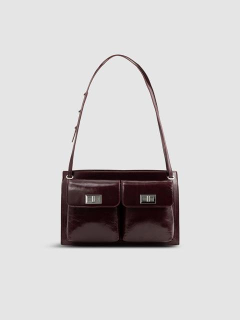 Billy Tote Grape Calf Leather Shoulder Bag