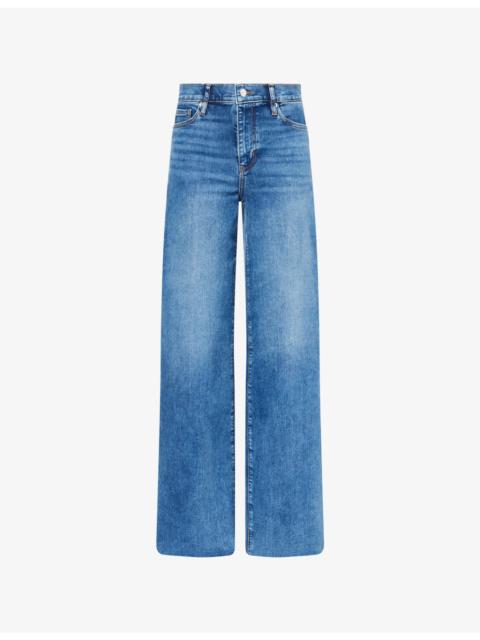 Le Slim Palazzo Long-Leg Stretch-Denim Jeans