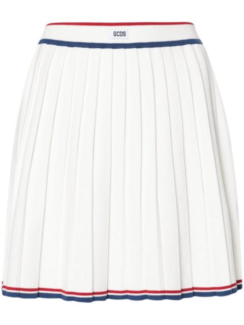pleated knit skirt