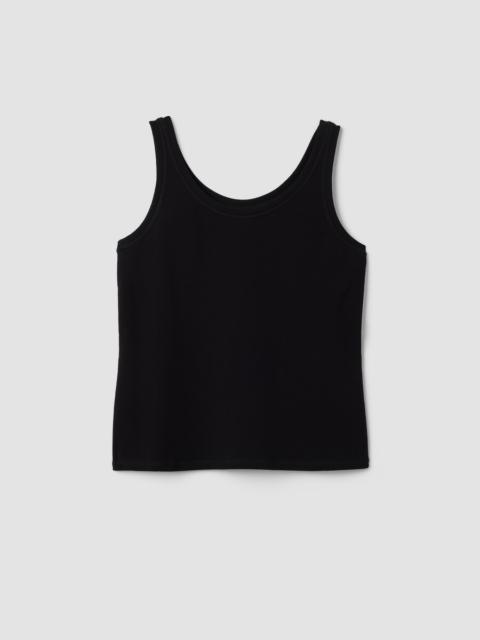 Pima Cotton Stretch Jersey Scoop Neck Tank