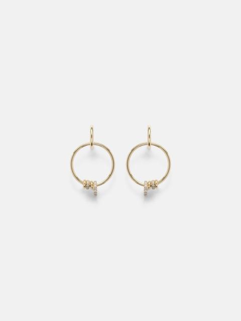 Asha 18kt gold hoop earrings with diamonds