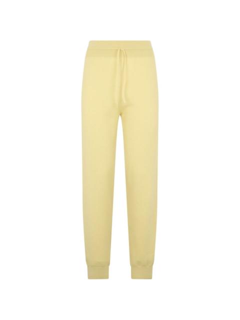elastic-waist flared trousers