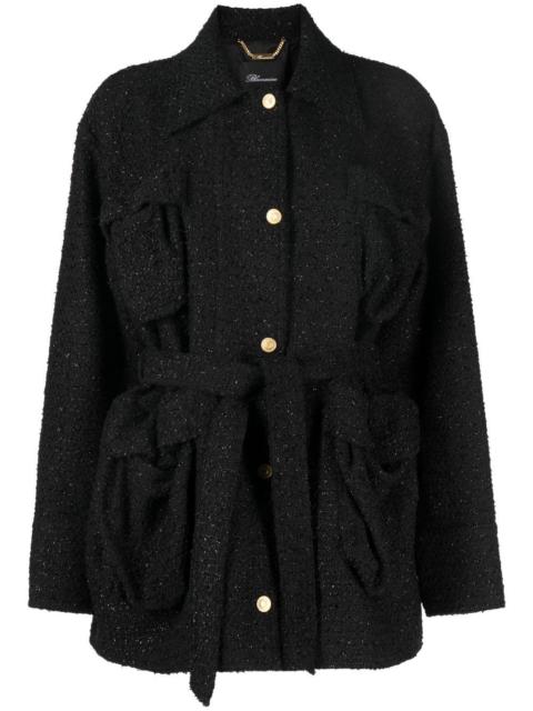 bouclé button-up jacket