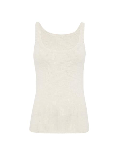 Jayce Knit Tank Top in Ivory Cashmere
