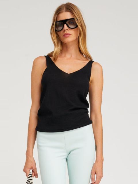 BLACK CASHMERE CAMILLE TANK
