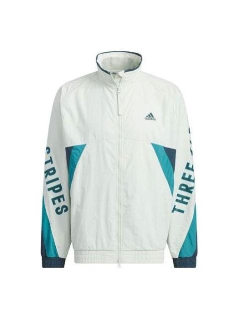adidas Word Woven jacket Asia Sizing 'White Blue' IS5148