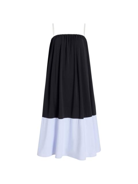 Saria contrast crepe dress